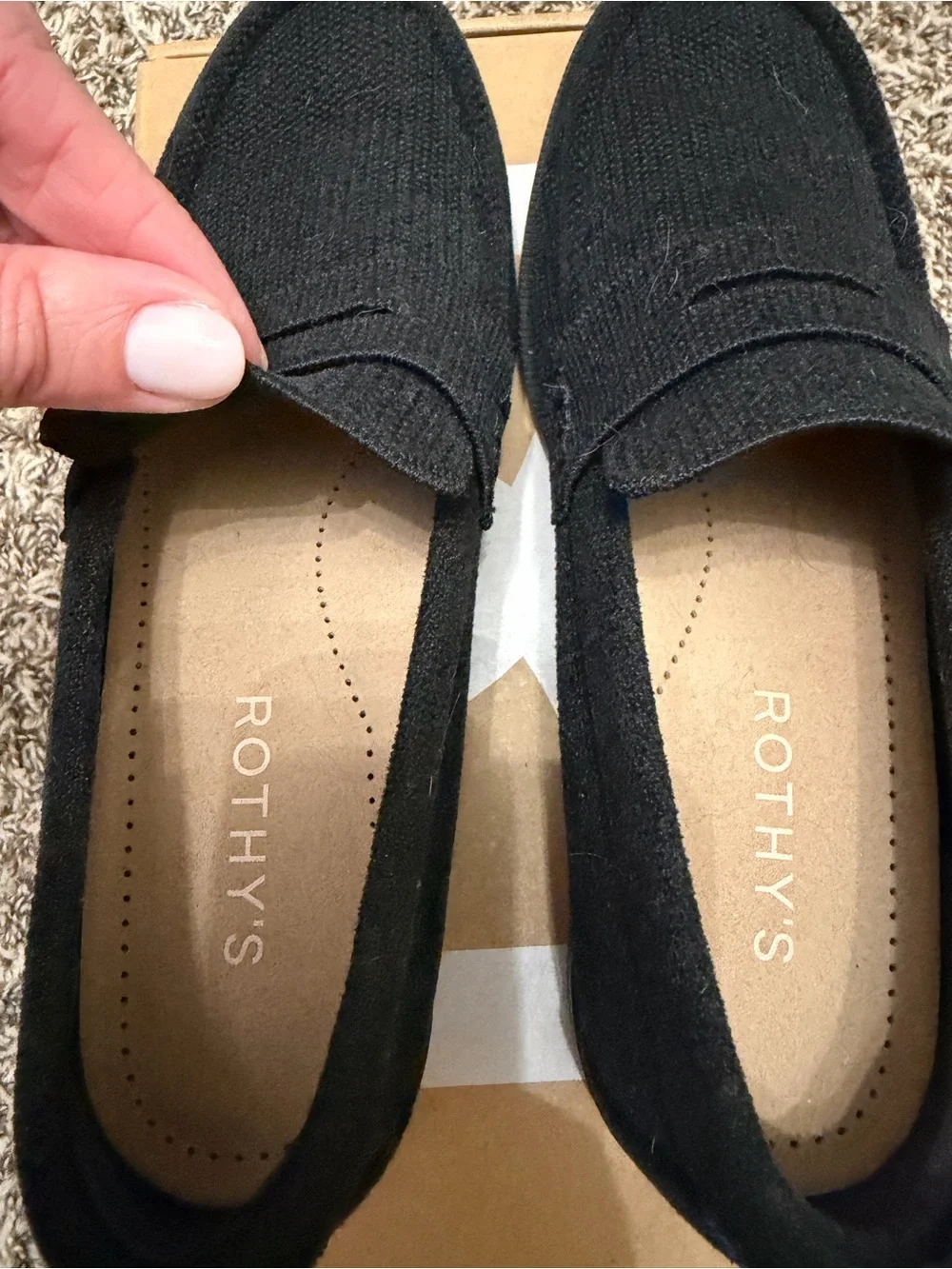 Rothy's Black Women’s Slip-On Penny Loafers